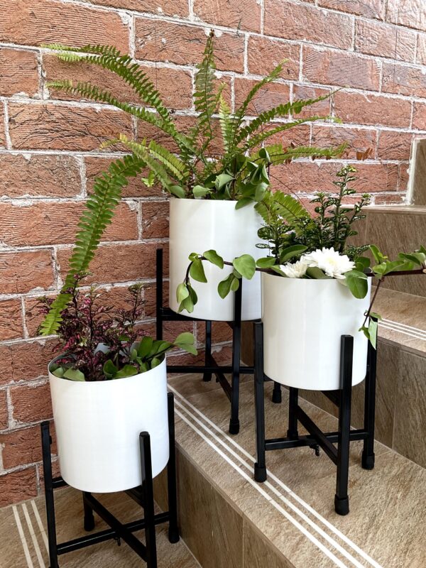 Aspen White planters (Set of 3) - Image 3