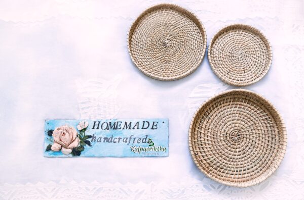 Round Bamboo Trays