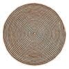 Round Beige & Black Jute Mat - Image 2