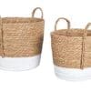 Jute Basket with braided handle